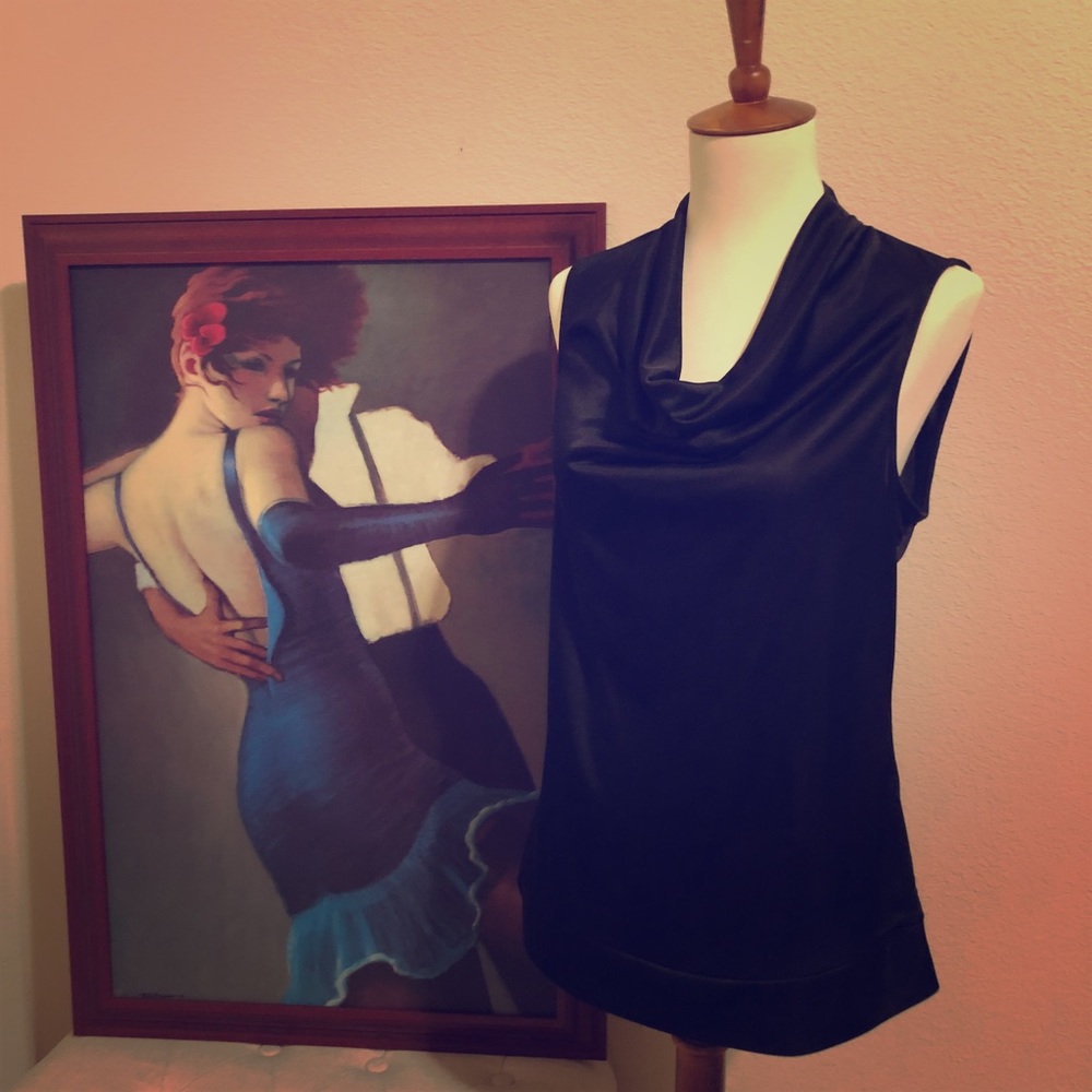 Alfani Black Cowl Neck Top